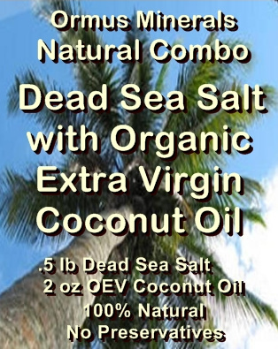 Ormus Minerals -Dead Sea Salt with Organic Extra Virgin Coconut Oil Gift Set